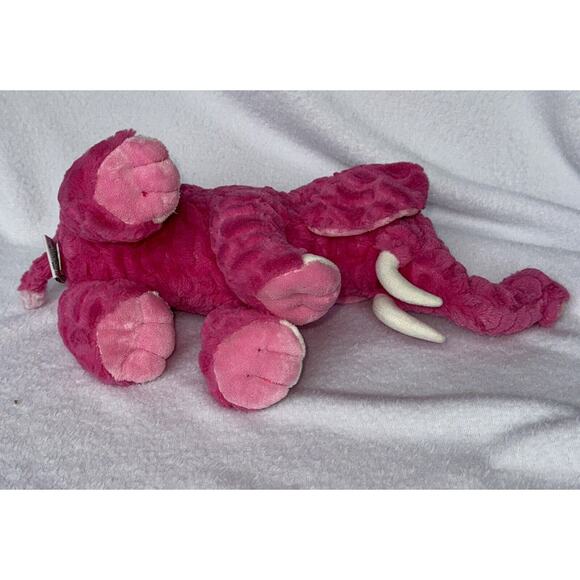 The Petting Zoo Pink Elephant Big Eyes Plush Soft Toy 2010 Stuffed Animal - Picture 5 of 8